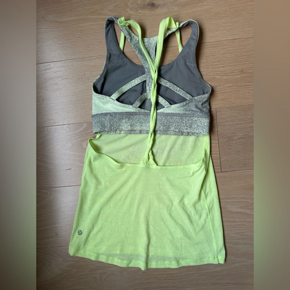 Lululemon top with connected bra.
